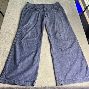 Zero Y2K Dark Blue Low Rise Wide Leg Jeans